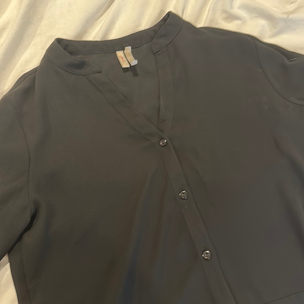 Frenchi high-low button up shirt